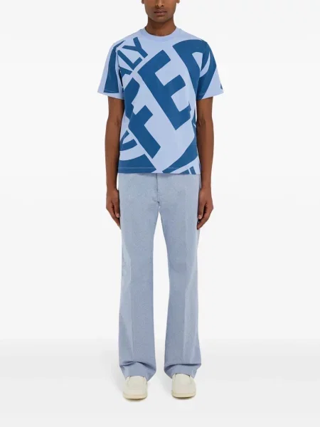 Tricou Ferragamo cu imagine albastru