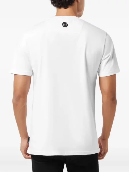 Tricou Philipp Plein cu imagine alb