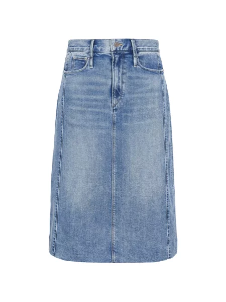 Fustă din denim Jnby în linie A albastru