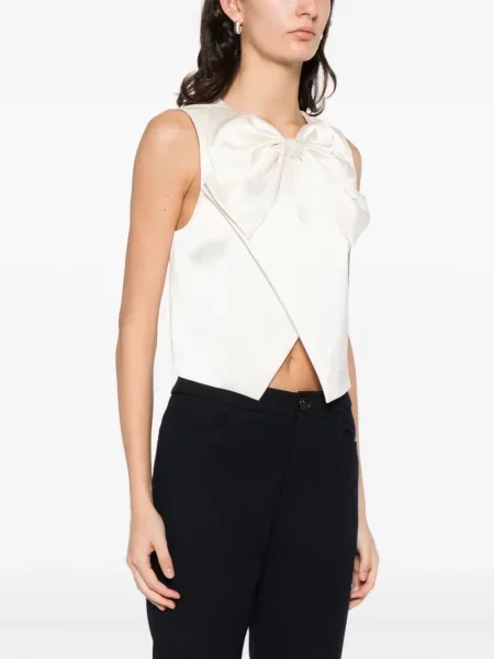 Top Sandro cu funde din satin