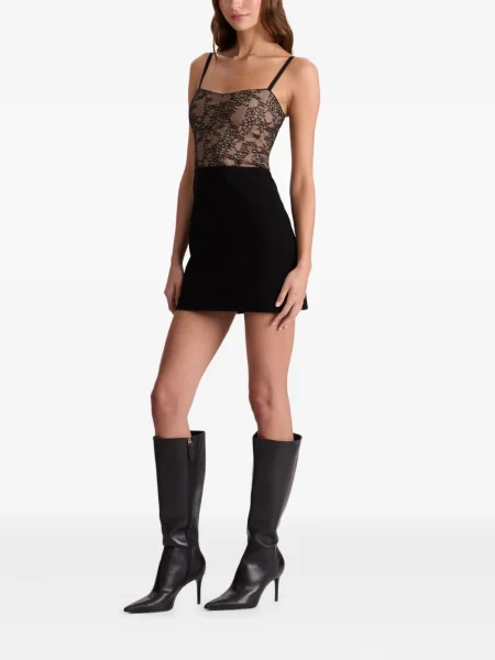 Κοστούμι μίνι φόρεμα Alice + Olivia με δαντέλα μαύρο