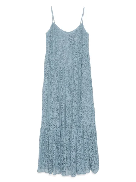 Миди пола Michael Michael Kors на цветя с дантела до коляното черно