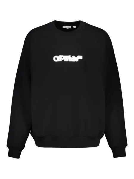 Hanorac crewneck Off-white cu imagine alb