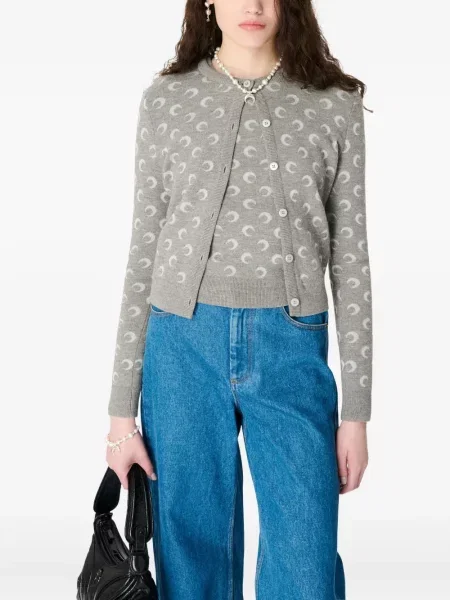 Cardigan Marine Serre din jacard gri