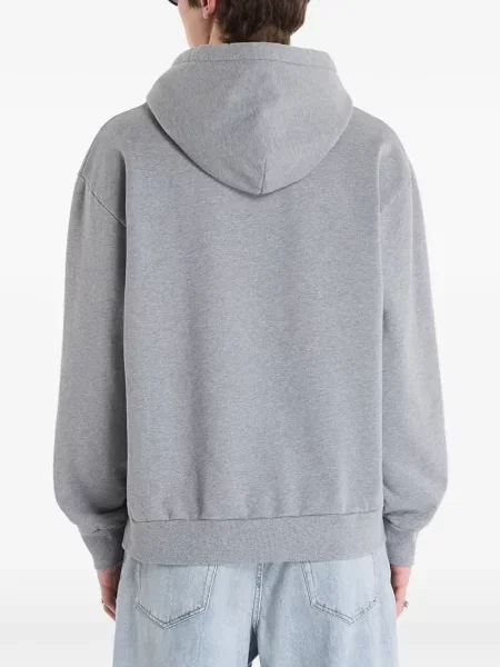 Суичър с качулка Mm6 Maison Margiela с принт сиво