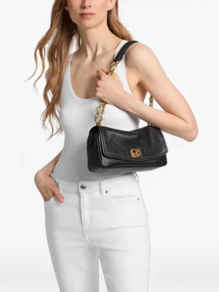 Geantă Michael Kors cu autograf negru