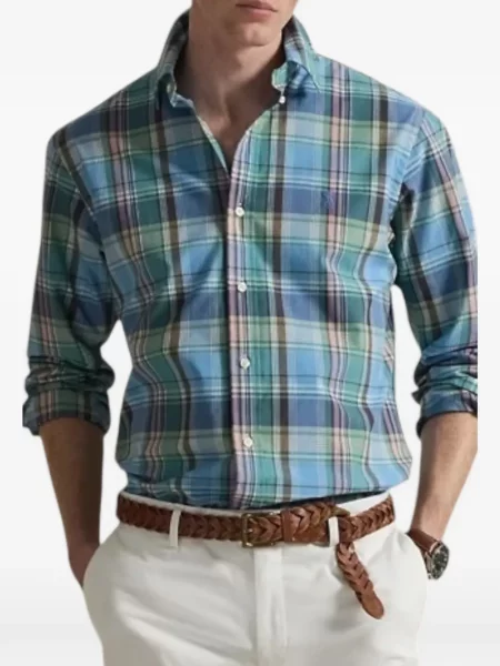 Ριγέ κορδόνι περίσφιξης πιτζάμας Polo Ralph Lauren με κέντημα μπλε
