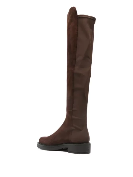 Botine Stuart Weitzman din piele de căprioară maro