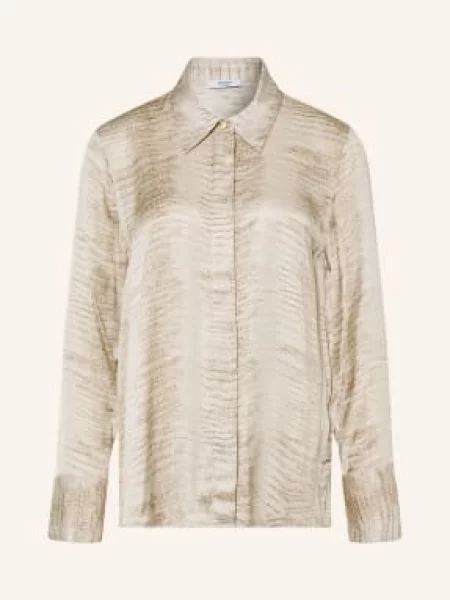 Reiss Bluzka Koszulowa Annie Z Satyny beige beżowa