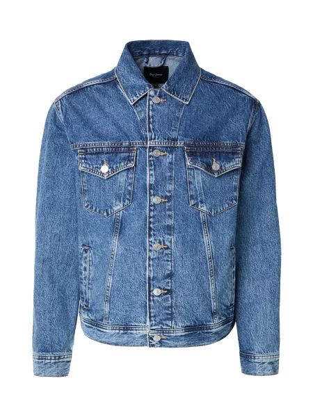Pepe Jeans Geacă de primăvară-toamnă ALBION denim albastru