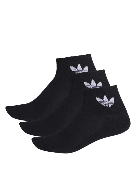 ADIDAS ORIGINALS Șosete Mid Crew 3 Pairs negru alb