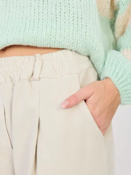 Hlače Italy Moda bež