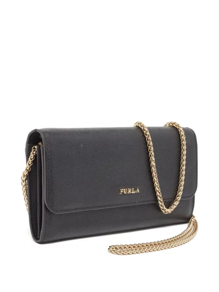 Colier Furla din piele negru
