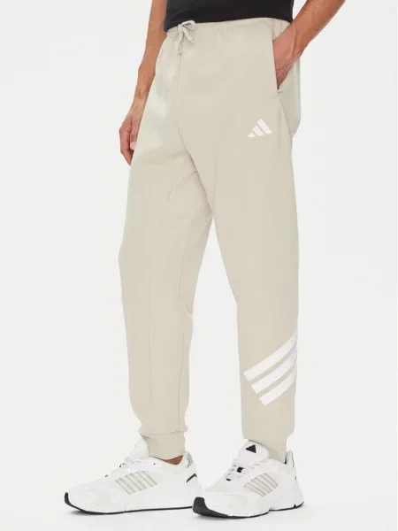 Спортивные штаны Adidas в полоску бежевые