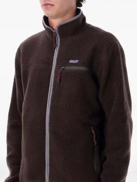 Geacă Patagonia din fleece retro maro