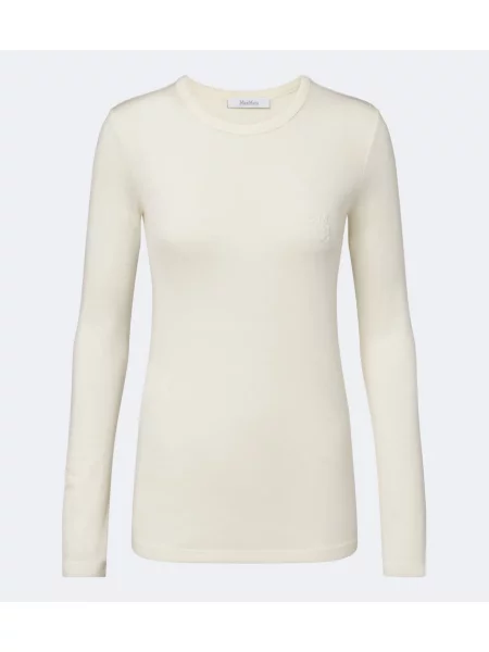 Top Max Mara de lână alb