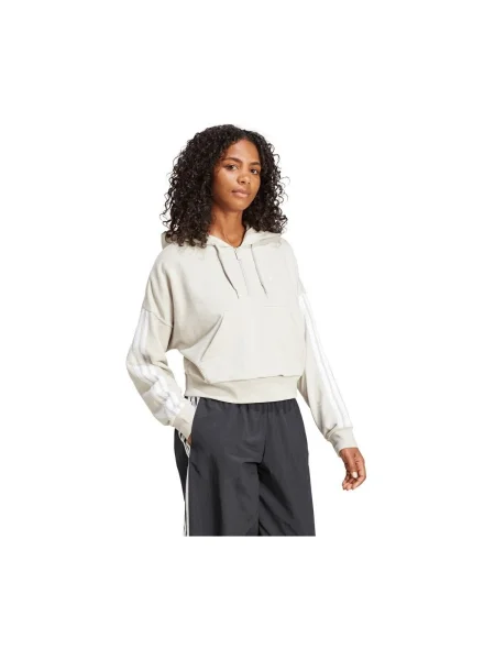 ADIDAS SPORTSWEAR Športová mikina Essentials tmavošedá / biela béžová