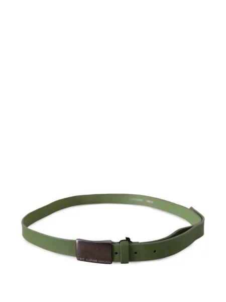 Curea Costume National cu cataramă cu autograf verde