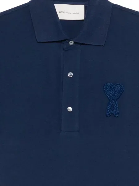 Tricou polo Ami Paris albastru