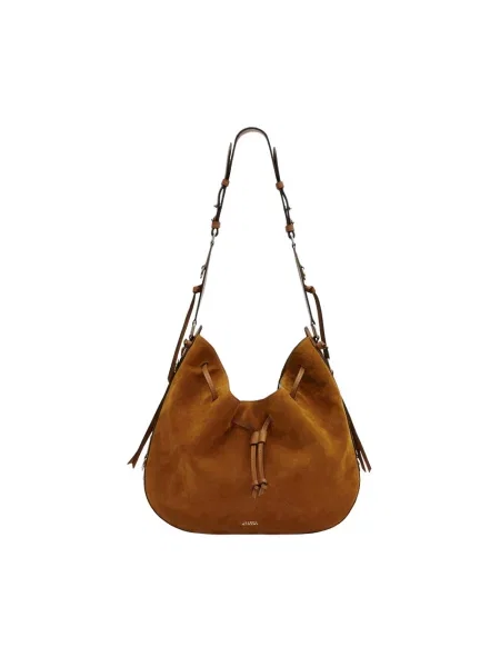 Torebka hobo Isabel Marant skórzana brązowa
