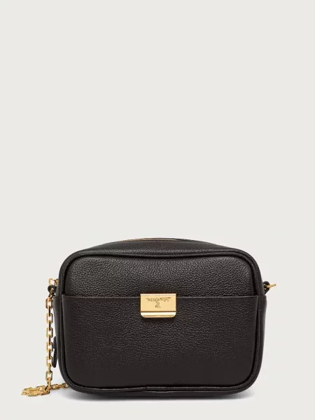 Patrizia Pepe geantă crossbody pentru femei din piele maro