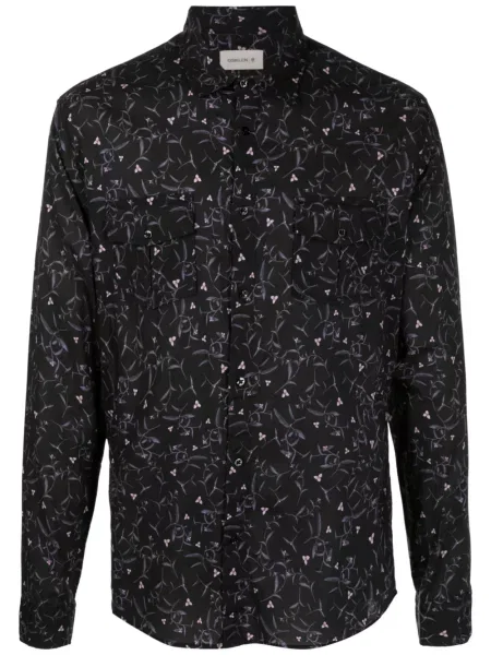 Риза Osklen на цветя с принт синьо