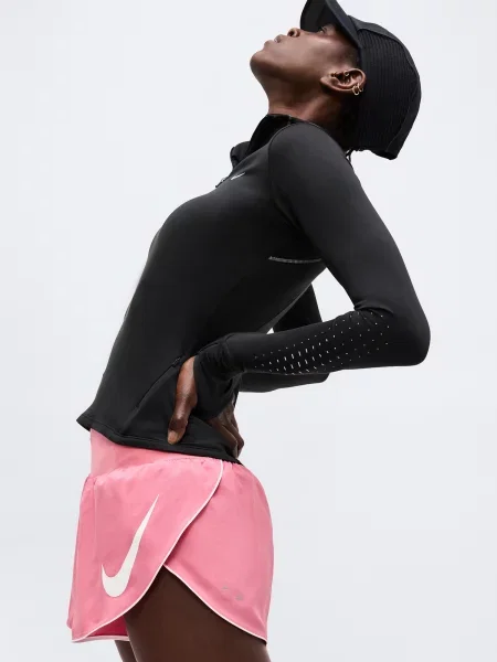 NIKE Športové nohavice TEMPO svetloružová biela