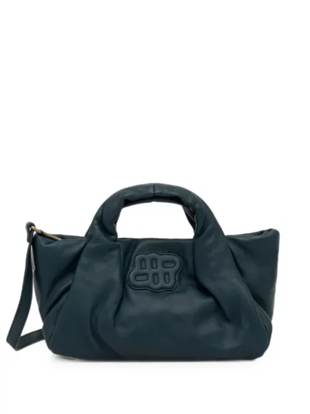 Geantă shopper Munthe cu volane albastru