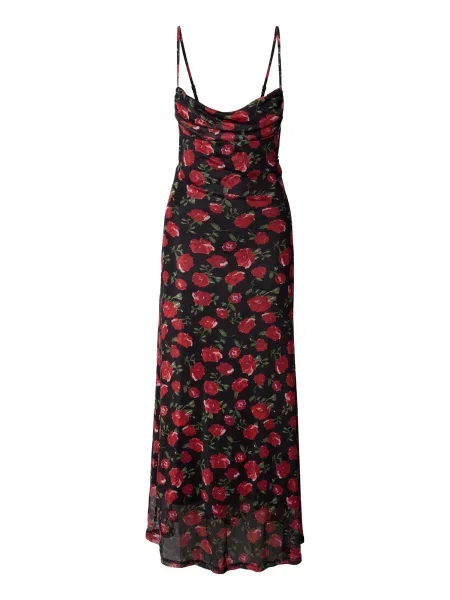 Gina Tricot Rochie verde pin / roșu bordeaux negru