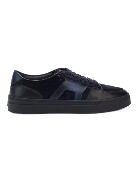 Sneakersy Santoni skórzane niebieskie