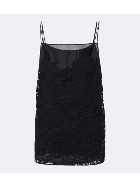 Top Khaite de mătase negru