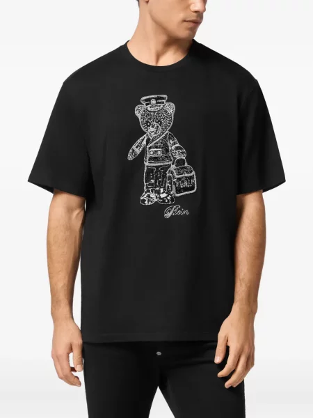 Tricou Philipp Plein cu imagine teddy negru