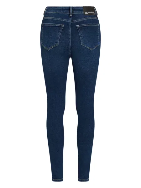 Skinny τζιν Karl Lagerfeld Jeans με ψηλή μέση μπλε