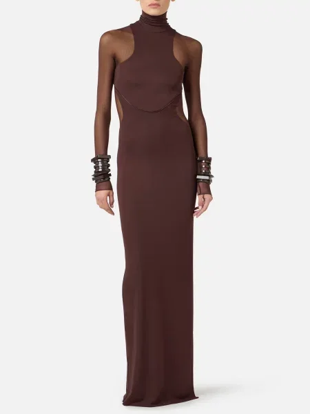 Платье Elisabetta Franchi коричневое
