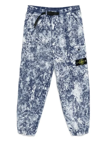 Pantaloni cargo Stone Island cu imagine albastru
