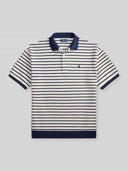 Koszulka polo o kroju loose fit z mieszanki bawełny Polo Ralph Lauren granatowa