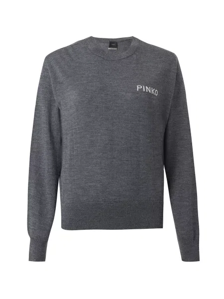 PINKO Pulover MARTINICA gri închis alb