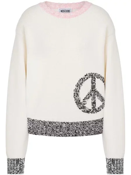 Sweter Moschino Jeans biały