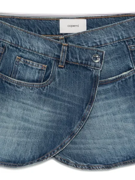 Spódnica jeansowa Coperni kopertowa niebieska