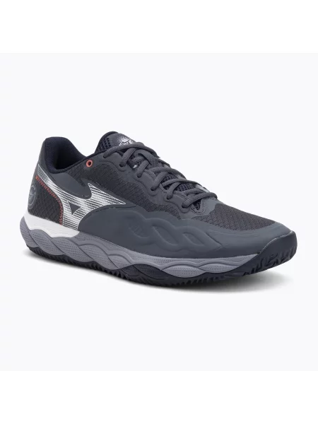 Buty do tenisa Mizuno Wave Enforce Court CC odyssey gray/white/blue granite białe