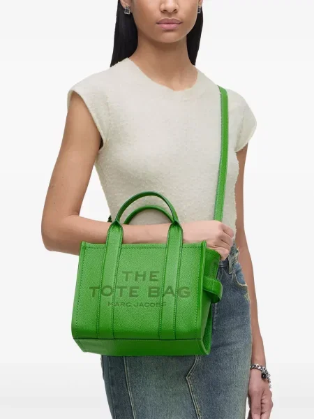 Geantă shopper Marc Jacobs din piele verde
