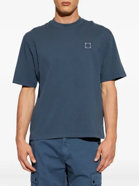 Tricou Stone Island cu strasuri albastru