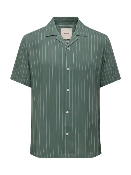 Only & Sons Košile ONSWADE světle / tmavě zelená béžová