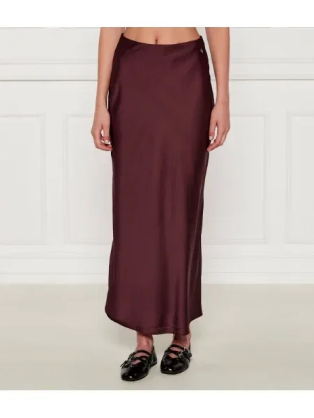 GUESS De satin fustă SIBILLA bordo