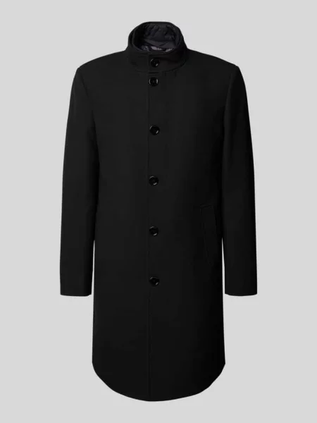 Płaszcz o kroju regular fit ze stójką Christian Berg Men czarny