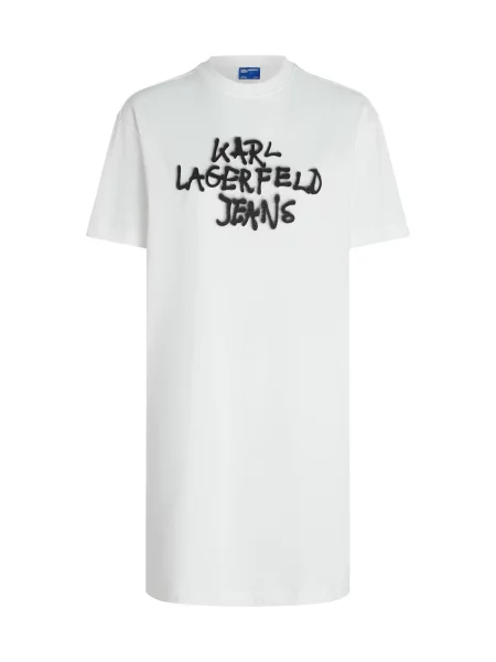 KARL LAGERFELD JEANS Obleka črna bela