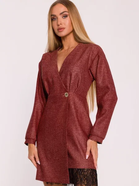 Rochie mini Made Of Emotion din tweed negru