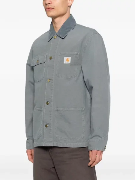 Manšestrová s límcem bunda Carhartt Wip šedá