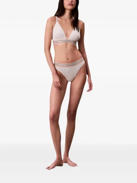 Bralette Calvin Klein Underwear s autogramom siva