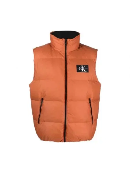 Kamizelka jeansowa Calvin Klein Jeans brązowa